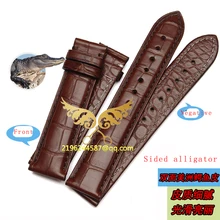 Прочный 18 мм 19 мм 20 мм 21 мм 22 мм черный коричневый ремешок ширина с мягкой стороной кожа аллигатора наручные часы
