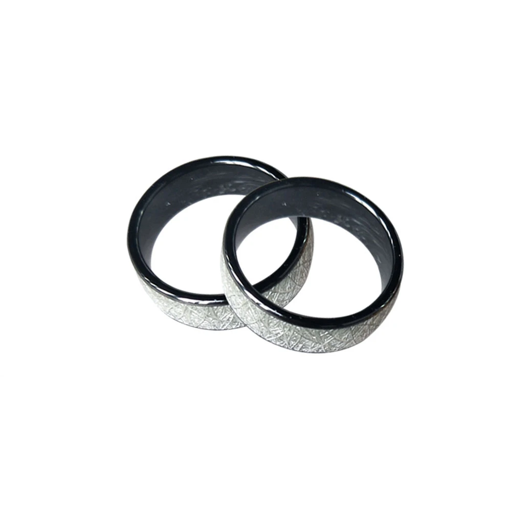 125KHZ or 13.56MHZ RFID Ceramics Smart Finger Bright silver Ring Wear for Men or Women wifi padlock