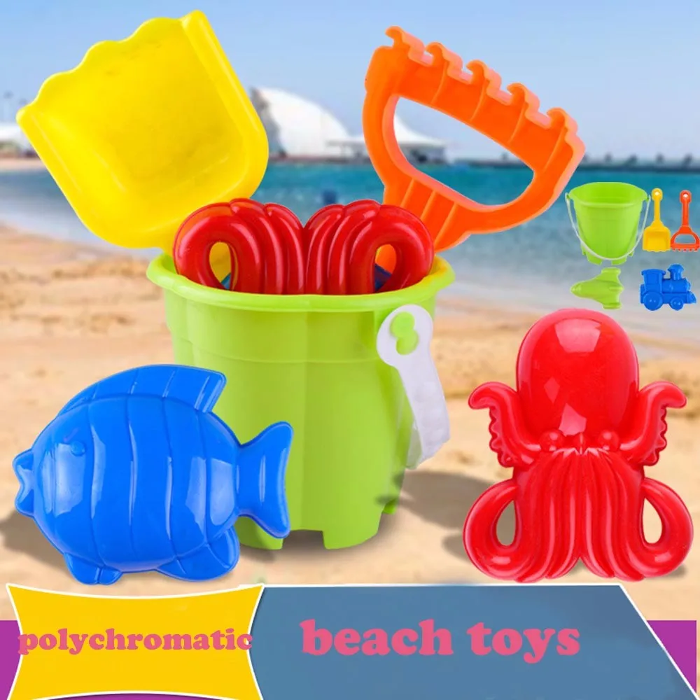 5Pcs Plastic Sand Sandbeach Castle Unique Shapes Model Kids Beach