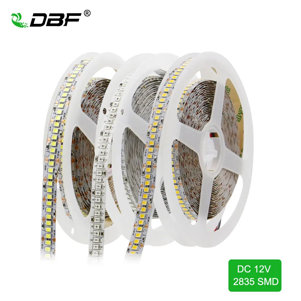 [DBF]SMD 2835 гибкая светодиодная лента 243led/m 1215 светодиоды белый/теплый белый/RGB DC12V 5M