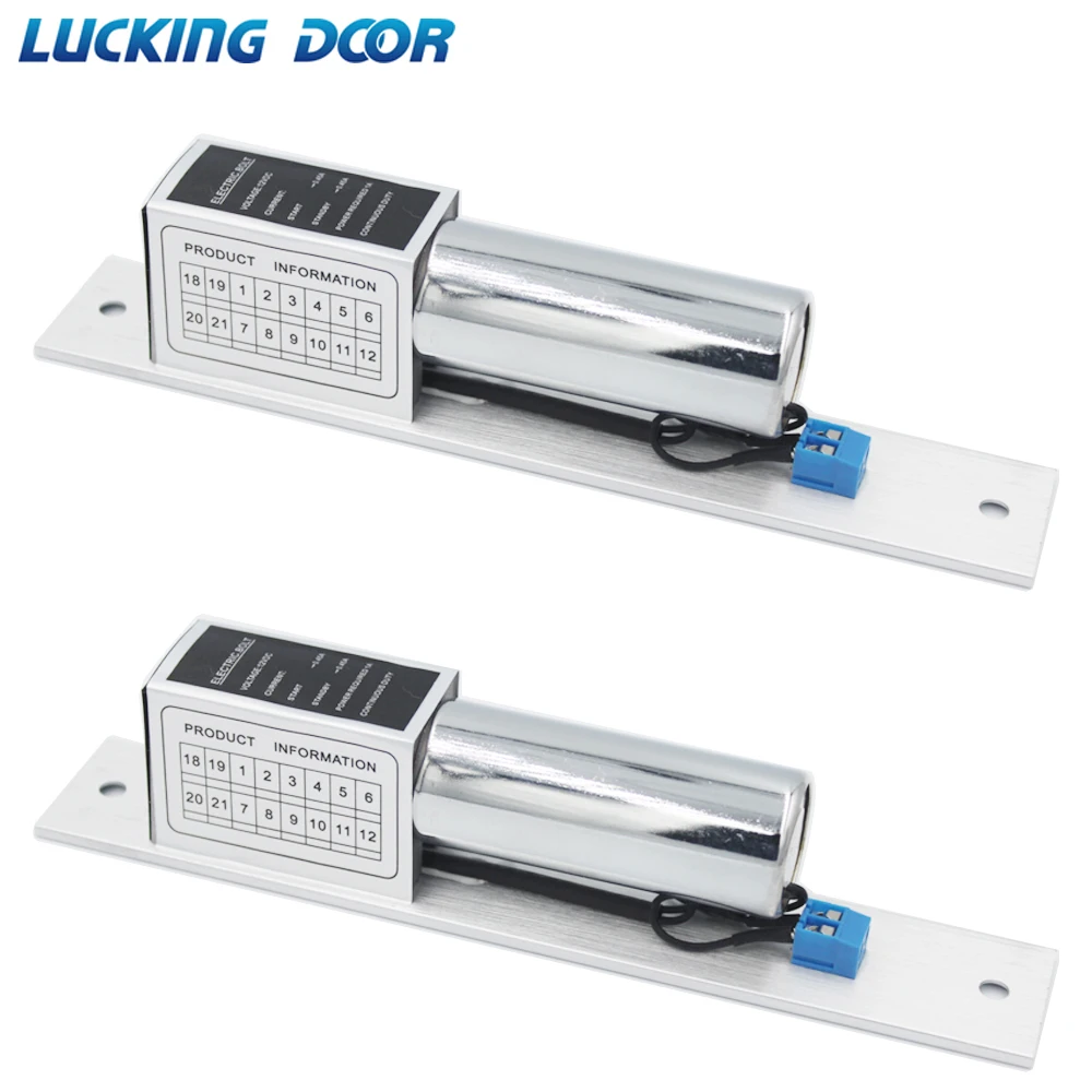 

LUCKING DOOR 2pcs Stainless Steel DC 12V Fail Safe Simple Electric Bolt Mortise Door Lock Electronic intelligent clock