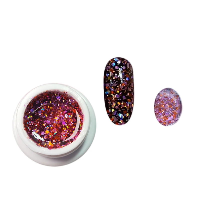 

Francheska Professional Diamond Glitter Uv Nail Gel Polish Soak Off Long-Lasting Bling Sequins Gel Nail Polish Shiny Varnish 3