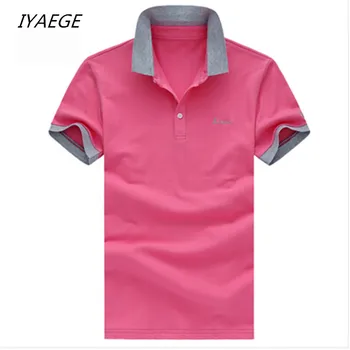 

Plus Size M - 5XL Men POLO 2019 New Brand Match Colors Collar POLO Shirts Summer 100% Cotton Short Sleeve Shirts POLOS L
