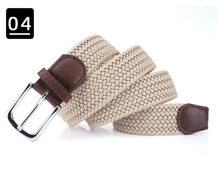 Elastic Braided Belt Women Casual Pin Buckle Belts Men High Quality Multiple Sizes Not Need Punch Easy Wear Fashion Luxury