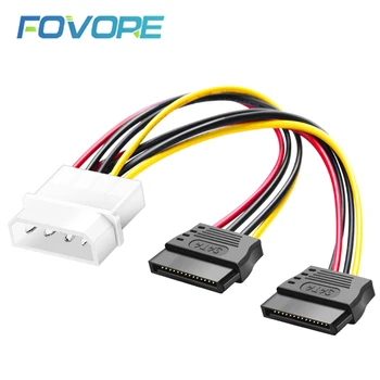 

4 Pin Molex Male to 2 SATA Female Power Supply Cable IDE to SATA Power Cord