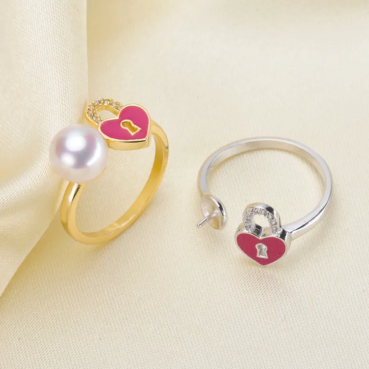 

Pearl Ring Settings, Fashionable Ring Findings, Adjustable Size 925 Silver Ring Jewelry DIY making No Pearl Free Shipping