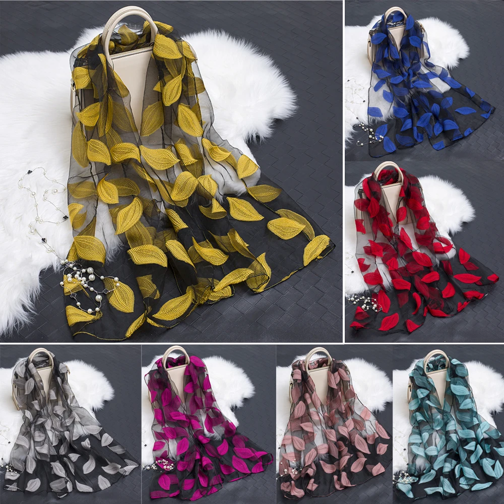 Атласный однотонный шелковый шарф элегантный кружевной высококачественный Шелковый Шарф Шаль Обертывание