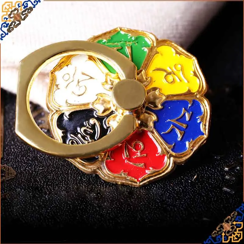 

Buddhist 360 Degree Finger Ring Mobile Phone Smartphone Stand Holder, 5 Designs Available Smart Phone Ring Holder