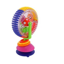 Новая детская развивающая игрушка трехцветное вращающееся колесо обозрения ветряная мельница модель с присосками пластиковая ветряная мельница автомобиль игрушки Дети