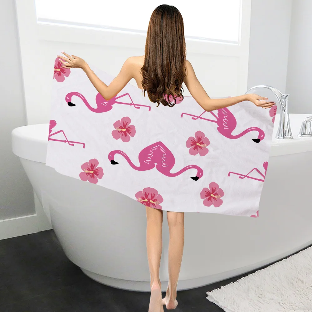 Новинка, стильное банное полотенце с фламинго, прямоугольное, креативный принт, солнцезащитное, пляжное полотенце, toalla de Плайя, toalha de praia - Цвет: 5