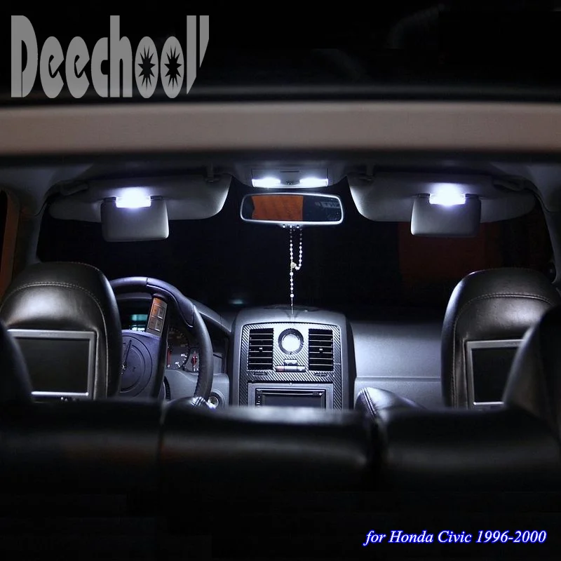Автомобильная светодиодная лампа deechooll 11 шт. для Honda Civic 1996 2000 белая купольсветильник 96 00 внутренние