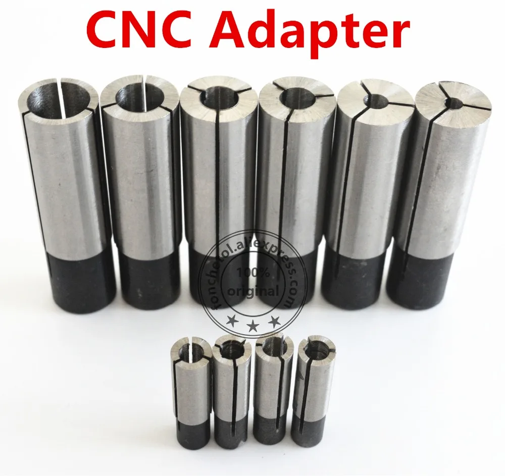 

12.7mm-3.175 4 6 6.35 8 10mm-1PCS,Free post CNC Collet conversion sleeve High-precision adapter,engraving machine accessories