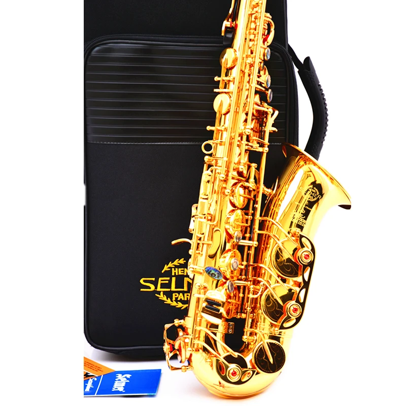High Quality E flat Alto Saxophone BE 803 Double Reinforcement Abalone