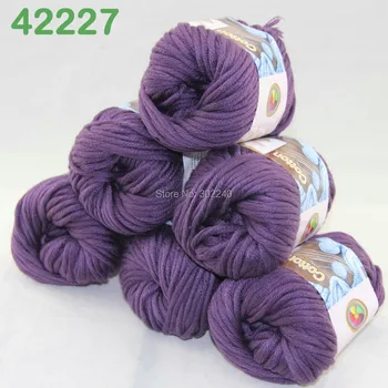 

LOT of 6 Balls X 50g Special Thick Worsted Cotton Knitting Yarn Indigo 2227