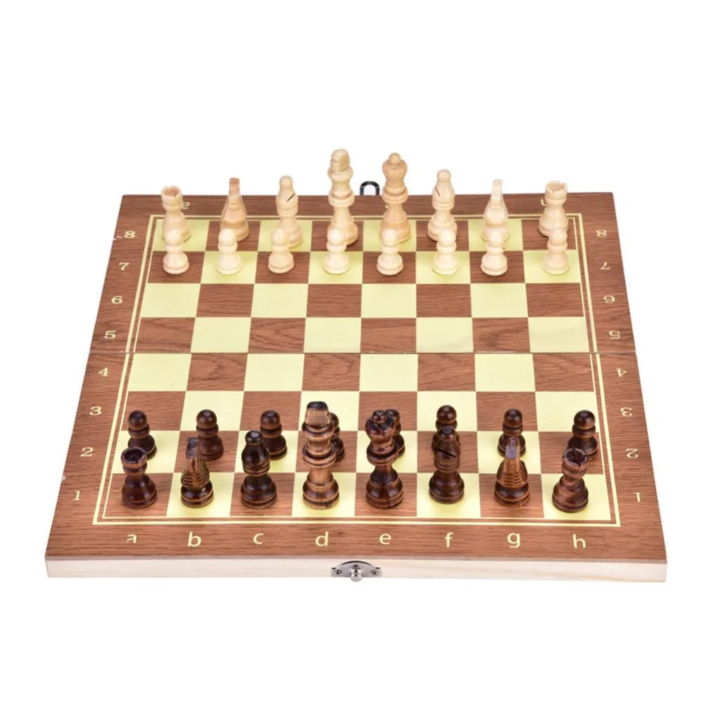 1 комплект Портативный складной деревянный набор с шахматной доской складная деревянная шахматная доска игра шахматы набор для вечерние Семья деятельности
