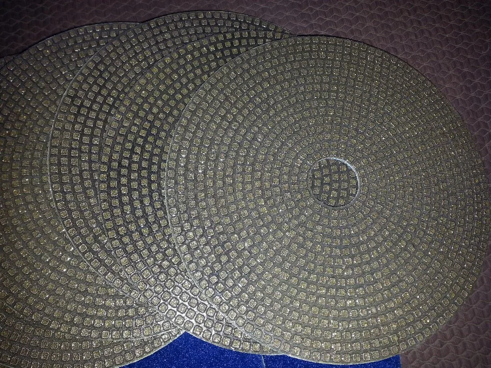 

4 inch electroplated diamond polishing pads(5PCS) For polishing granite, marble, concrete and glass