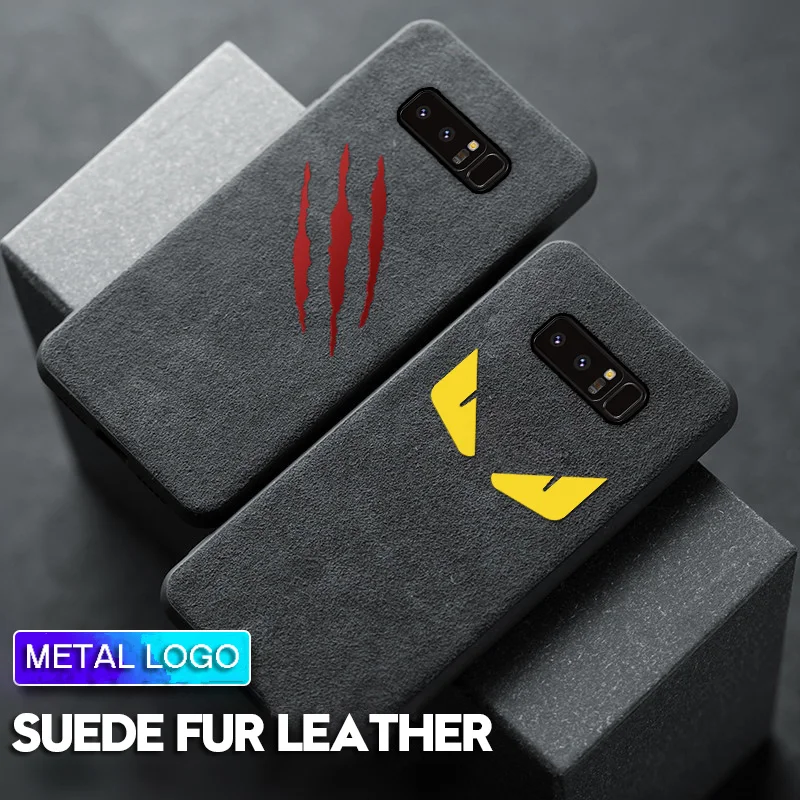 Luxury Suede Leather Fur Cover Case For Samsung Galaxy S7 Edge S8 S9 Plus Note 8 9 New Soft Silicone Telefon Kilifi Fundas Coque