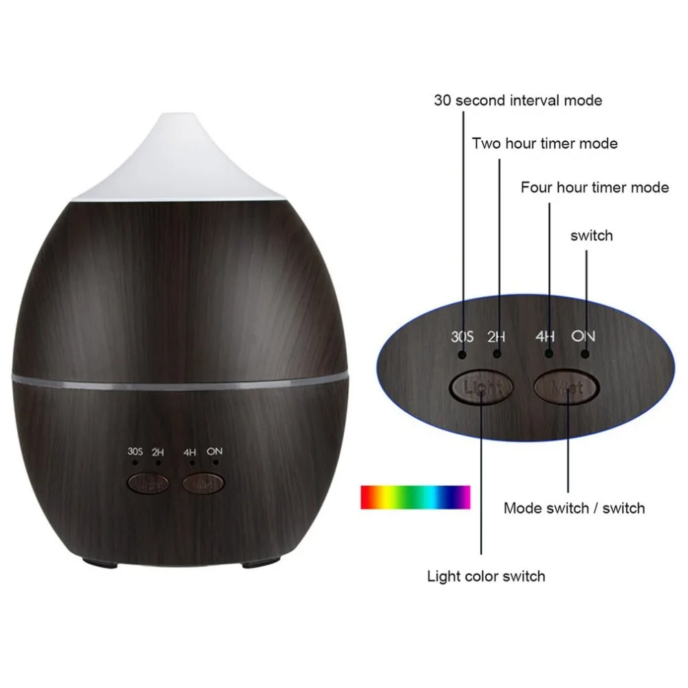 

300ML Ultrasonic Humidifier Essential Oil Diffuser Air Humidifier Aroma Lamp Aromatherapy Electric Mist Maker for Home Office