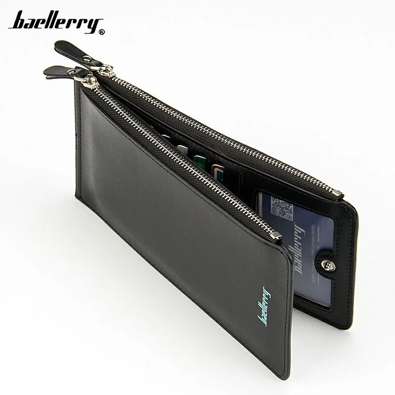 Men Wallet Money Bag Male Bifold Long PU Coin Plastic Card Pocket New Model Design Hot Unique Famous Brand Cell IPhone Clutch