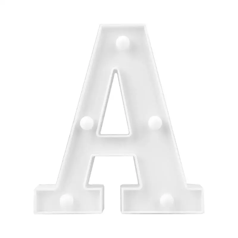 3D 26 букв Алфавит светодиодный светильник Marquee настенный ночной Светильник для помещений белый пластиковый буквенный светодиодный ночной Светильник вечерние украшения