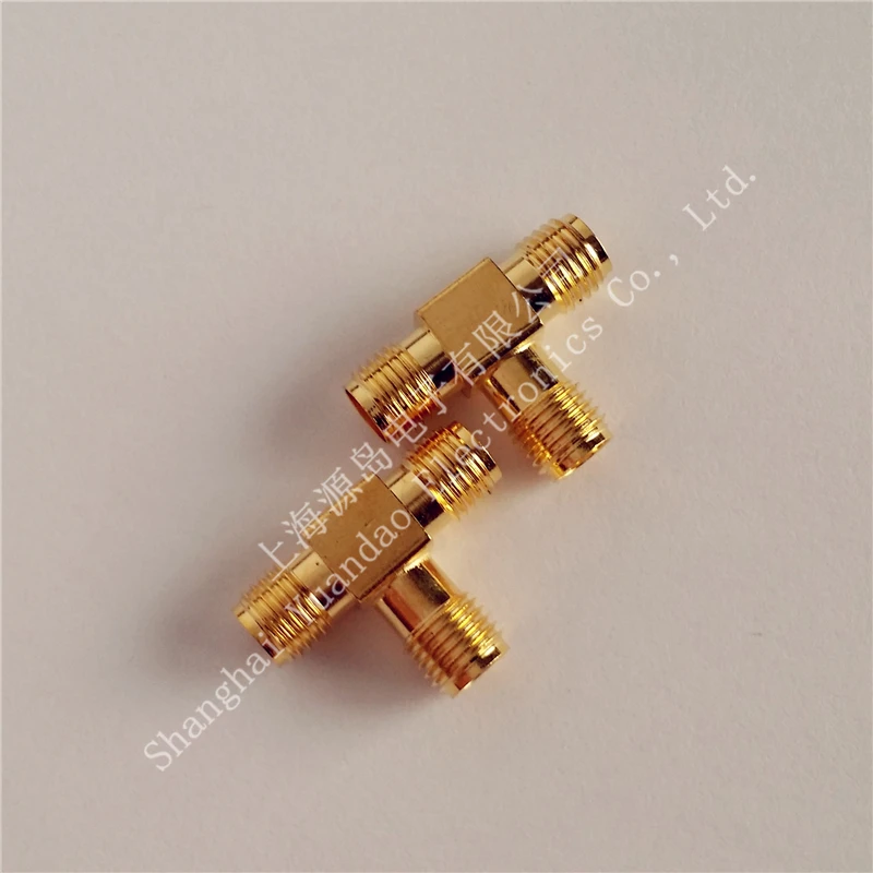 

High-frequency RF adapter SMA-KKK three-way three ends are all copper-plated mother