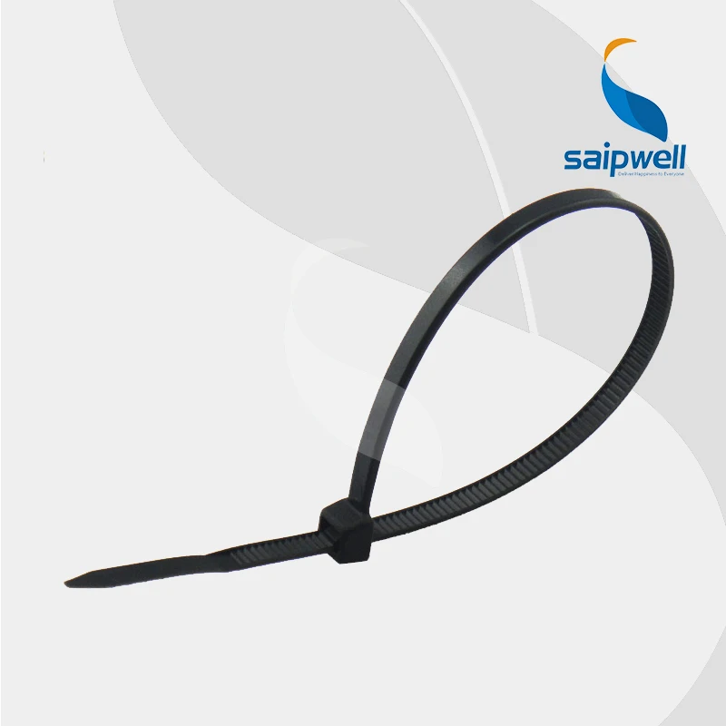 

6.2*200mm Self-Locking Nylon 66 Cable Tie with 94V-2 certificated by UL UV Black Color 200Pcs