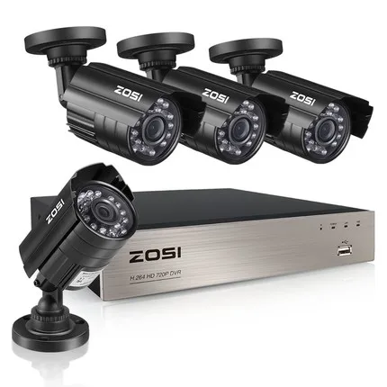 

8CH CCTV System 4PCS 1280TVL Outdoor Weatherproof Security Camera 8CH 720P DVR Day/Night DIY Kit Video Surveillance System