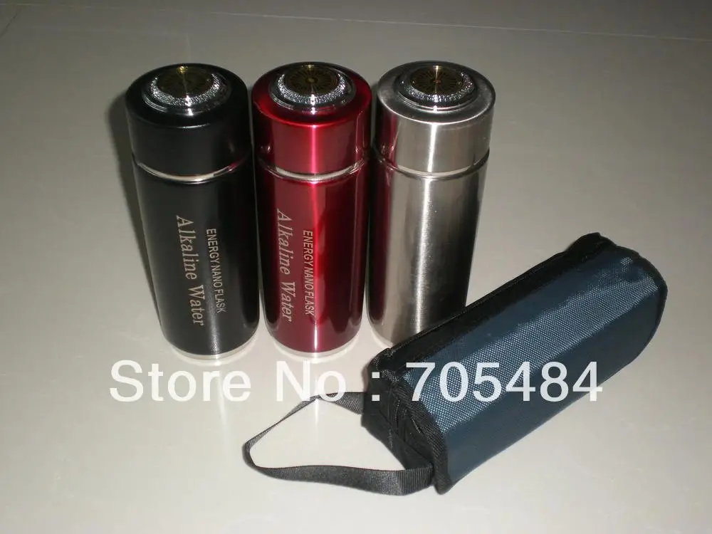 

10pcs/lot red stainless steel alkaline water cup,nano energy cup(free shipping,yellow gift box)