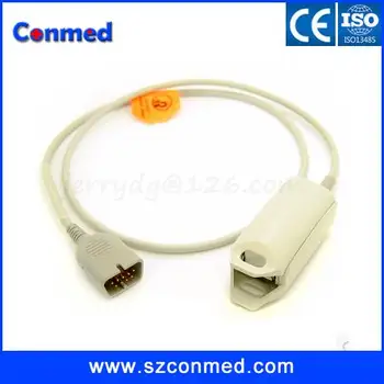 

5pcs/lot Compatible New Reusable Nihon Kohden adult finger clip Life Scope Spo2 Sensor BSM-2351,2353 9pin with CE approved 1M