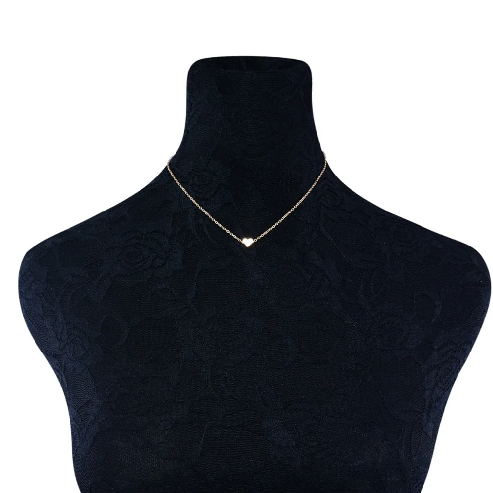 Вечерние изящные бусы, цепочка, романтическое колье, ожерелье, маленькое сердце, кулон, ожерелье, модное ювелирное изделие для женщин