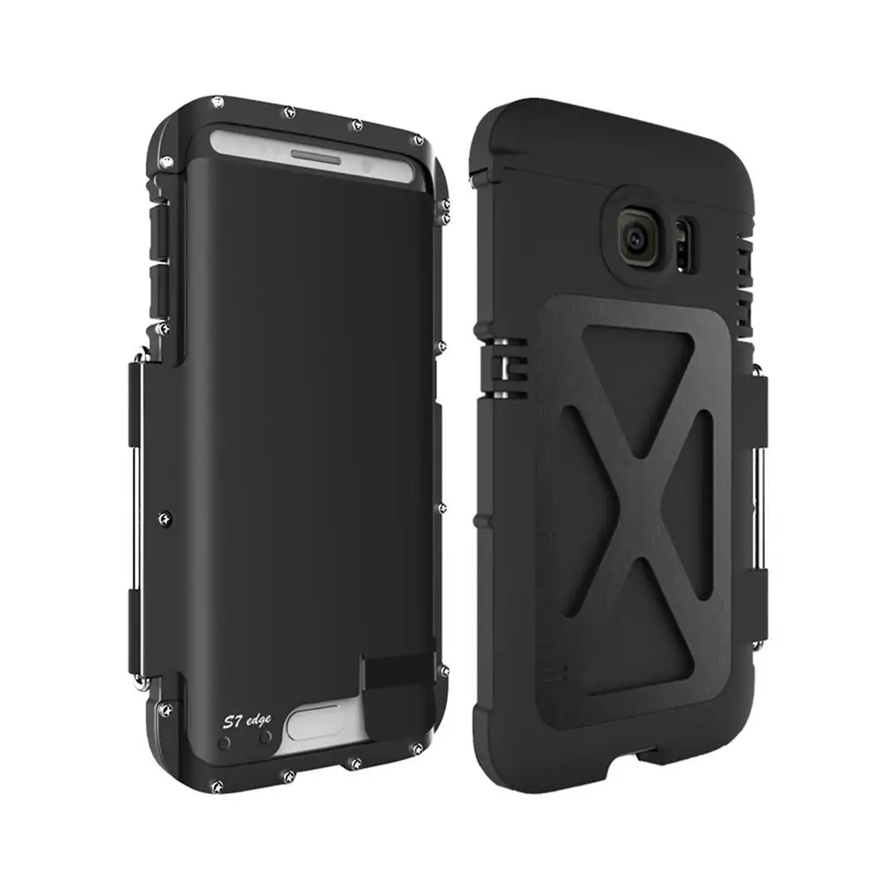 For Samsung Galaxy S7 R JUST Steel Metal Flip Phone Cases Edge Iron Man