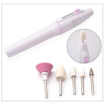 

1 Set 5bits Electric Manicure Nail Art File Drill Pen Art Salon Manicure File Polish Tool Nail Grinder Polisher Set nail file