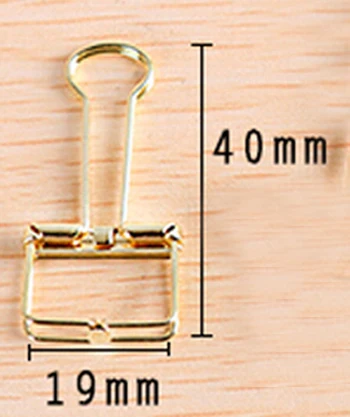 10 шт./лот, цветной металлический выдолбленный переплет, зажим скрепки для бумаг, зажим для переплета, канцелярские принадлежности - Цвет: 19mm
