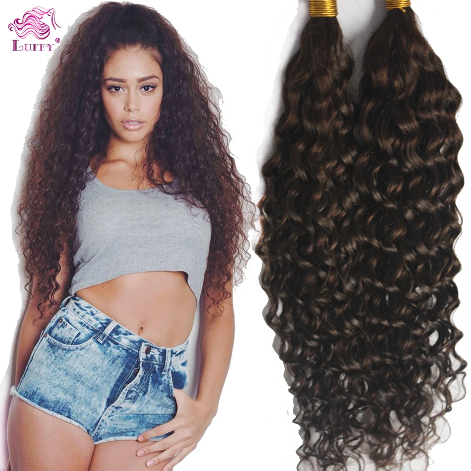 8A Deep Curly Human Braiding Hair Bulk Unprocessed ...