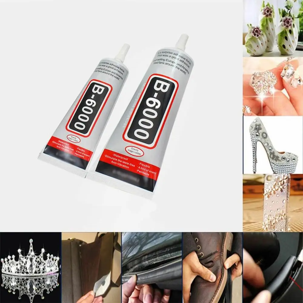

2pcs glue Mobile phone touch screen Superglue b-6000 adhesive telephone glass glue repair point diamond jewelry DIY glue @30