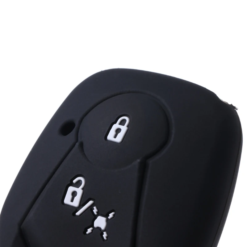 YIKAA 2 кнопки силиконовые автомобильные фотообои для SSANGYONG ACTYON KYRON REXTON m30|fob cover|2