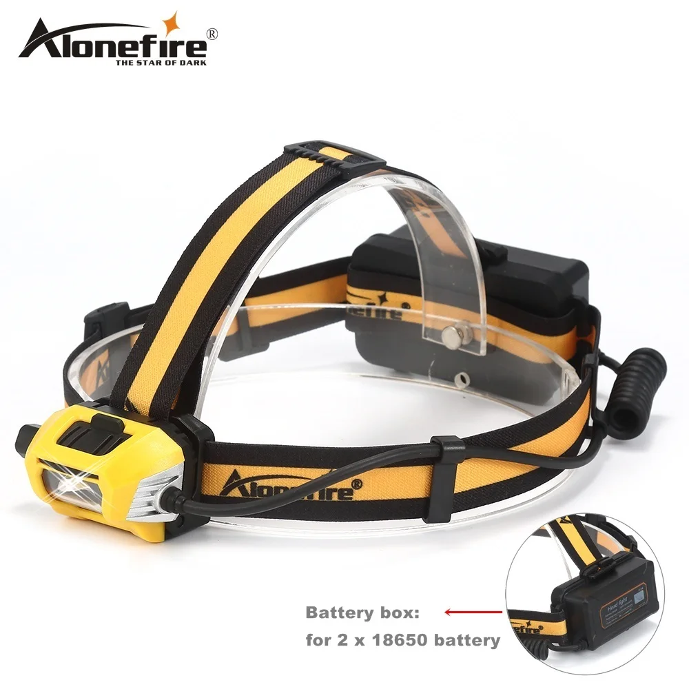 

AloneFire HP-B7 New Waterproof LED headlight outdoors Headlamp head light lamp Torch Lanterna with Headband Use 2x18650