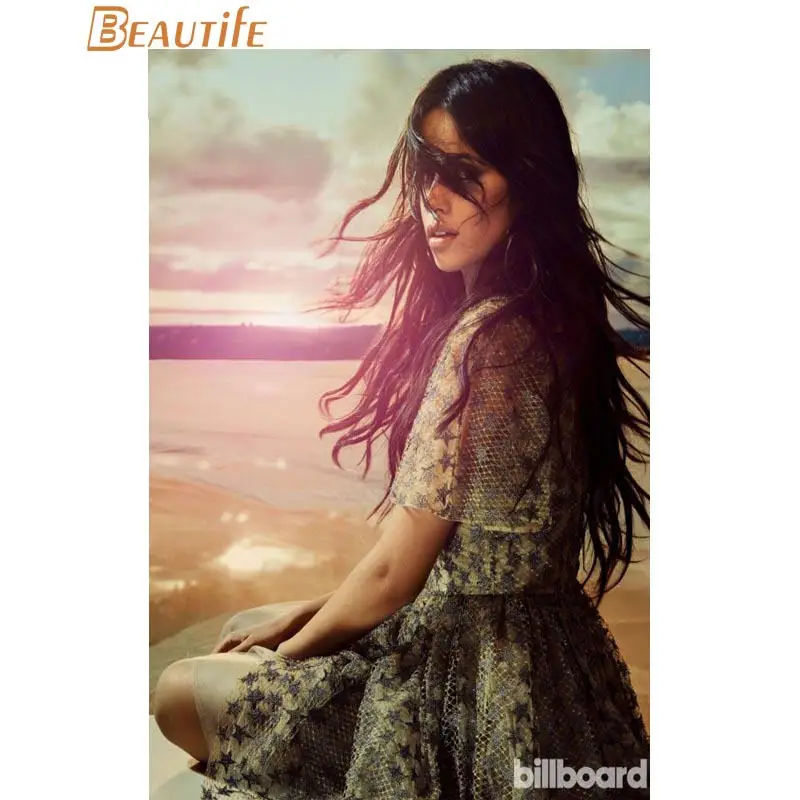 Пользовательская ткань Camila Cabello шелковая плакат украшение для дома настенное