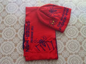 

2pcs/set Boys Acrylic knit spider man scarf and hat set children cartoon knit hat and scarf sets for 2-5-12 yrs spiderman bonnet