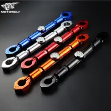 Водостойкий Регулируемый расширяемый мотоцикл 7/" 22 мм руль кросс-бар с часами рулевое колесо укрепление баланса Бар