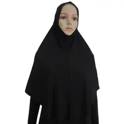 Смешанный хлопок мусульманский хиджаб Amira Исламской твердых шарф длинный мягкий хиджаба головные платки T8