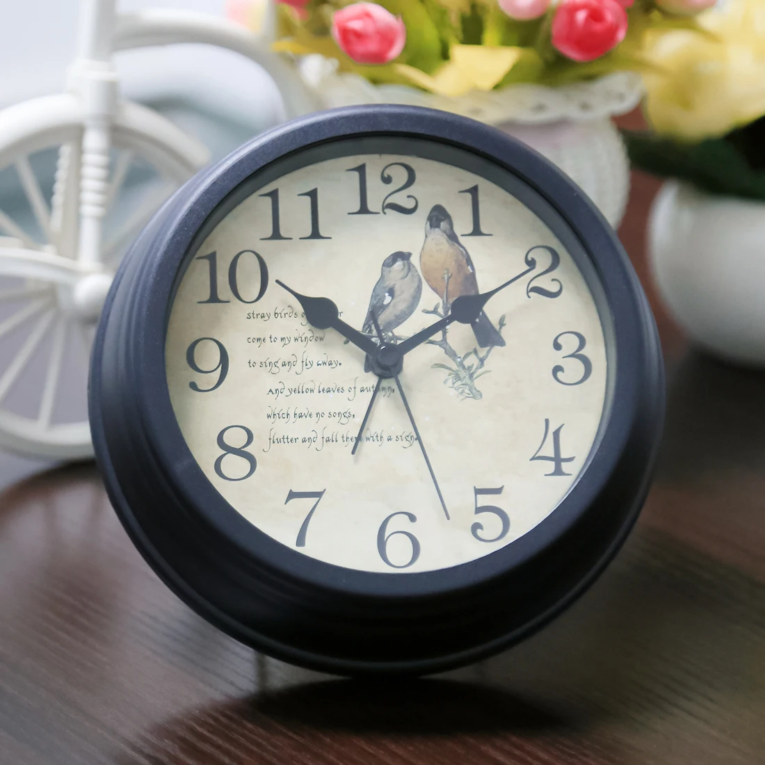 Homingdeco 2-In-1 European Style Wall Clock Mini Desk Table Clock For Living Room Wall Clocks Home Decor