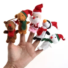 5 шт. милые пальчиковые куклы детские развивающие ручные игрушки Рождественские игрушки для детей