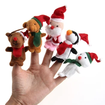 

5Pcs Cute Finger Puppets Kids Educational Hand Toys Christmas Toy Children
