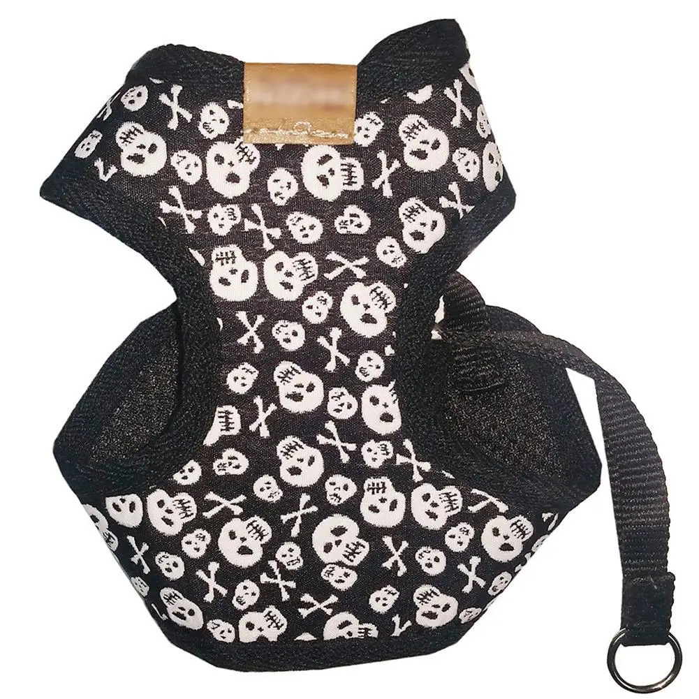 

1Pc TINGHAO Skull Pattern Puppy Pet Dog Harness Vest + Long Lead Training Leash Strap Set