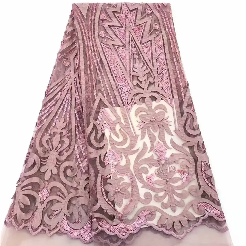 

High quality Nigerian French Net Lace Fabric Embroidered mesh Tulle Lace Latest African Lace Fabrics rf-2378