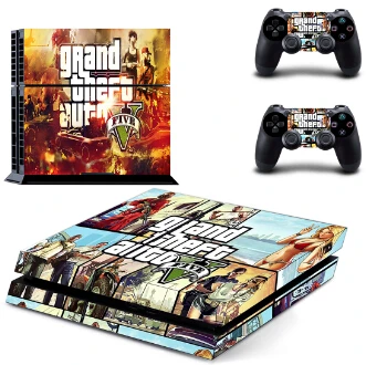 Grand Theft Auto V vinly PS4 кожи Стикеры для Sony Игровые приставки 4 и 2 контроллера - Цвет: DPTM0726