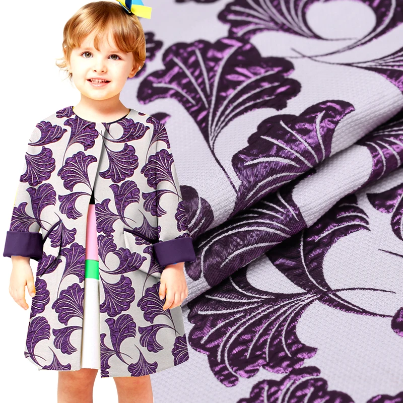 Three dimensional jacquard gold thread fashion fabrics crisp dress suit