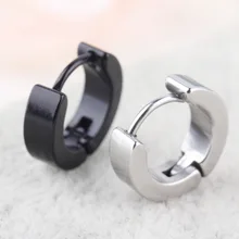 Шикарный 1 пара крутой панк мужское кольцо для пирсинга из нержавеющей стали круглые серьги для ушей мужские ювелирные изделия дешевая мода