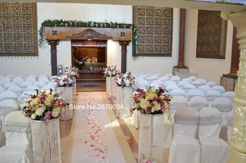 

decorated crystal pillars for weddings / pillar / wedding walkway pillar